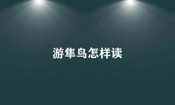 游隼鸟怎样读