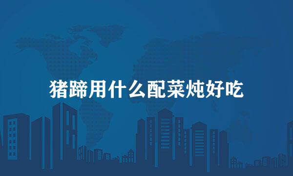猪蹄用什么配菜炖好吃