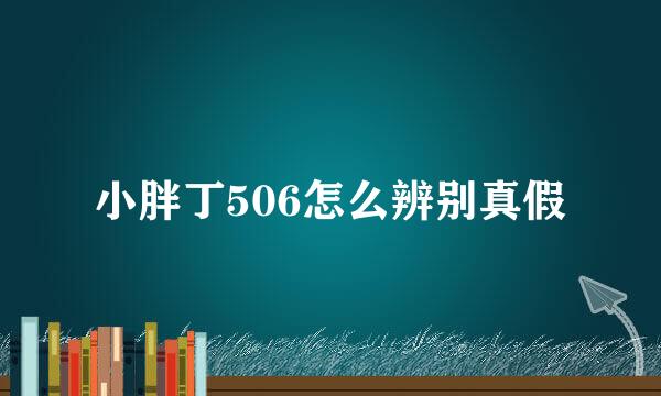 小胖丁506怎么辨别真假