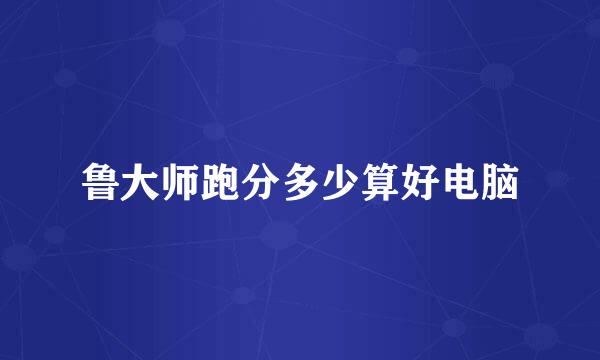 鲁大师跑分多少算好电脑
