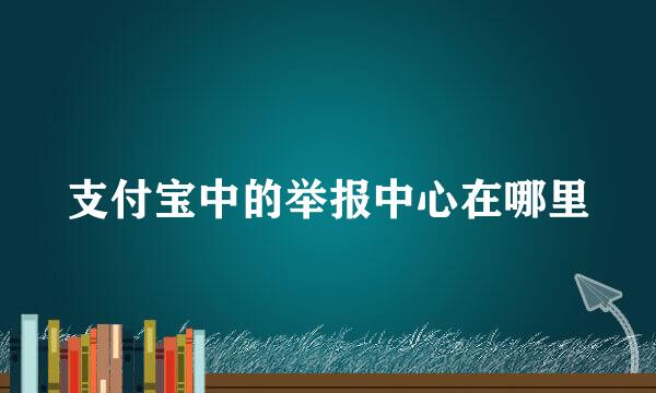 支付宝中的举报中心在哪里