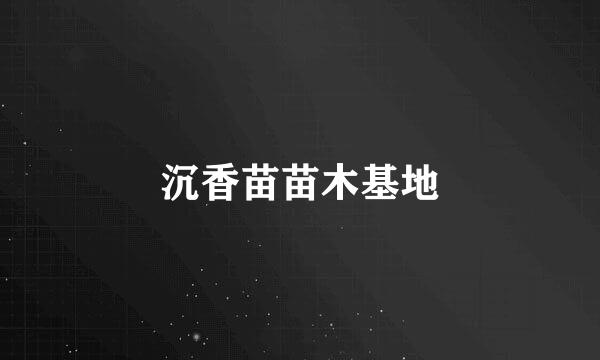 沉香苗苗木基地