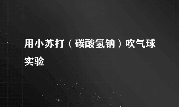 用小苏打（碳酸氢钠）吹气球实验