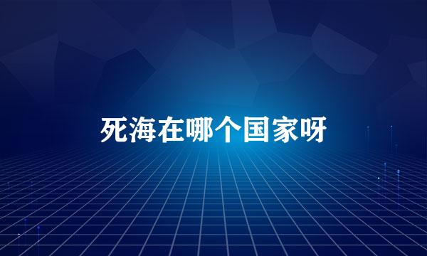 死海在哪个国家呀
