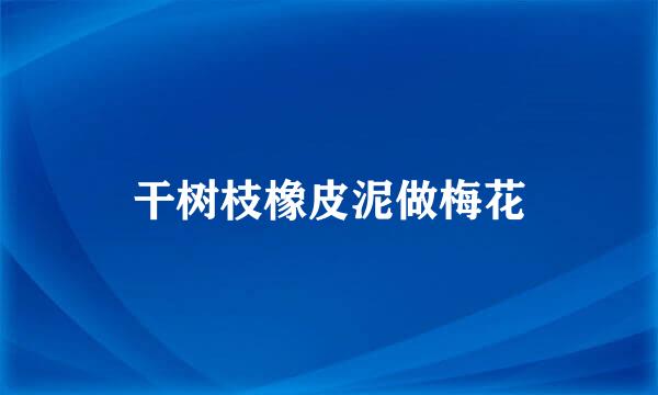 干树枝橡皮泥做梅花