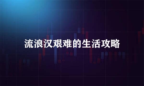 流浪汉艰难的生活攻略
