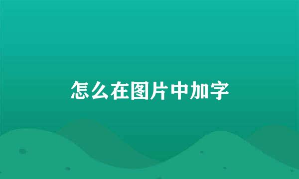 怎么在图片中加字