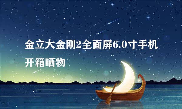 金立大金刚2全面屏6.0寸手机开箱晒物
