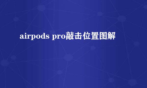 airpods pro敲击位置图解