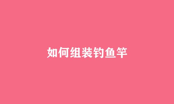 如何组装钓鱼竿