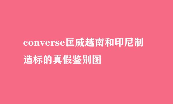 converse匡威越南和印尼制造标的真假鉴别图