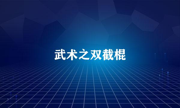武术之双截棍