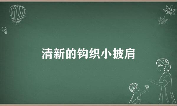 清新的钩织小披肩