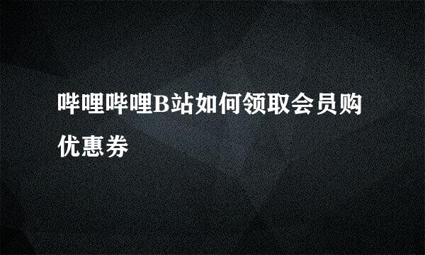 哔哩哔哩B站如何领取会员购优惠券