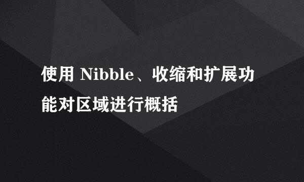 使用 Nibble、收缩和扩展功能对区域进行概括