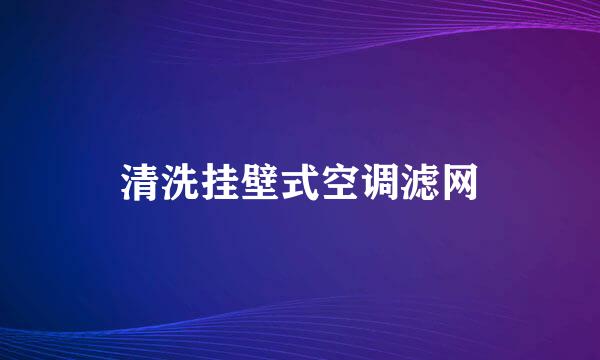 清洗挂壁式空调滤网