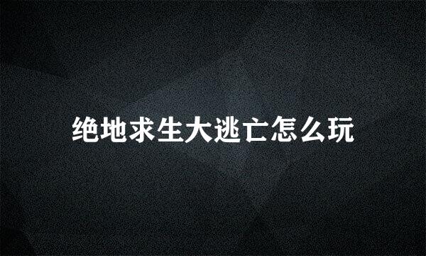 绝地求生大逃亡怎么玩