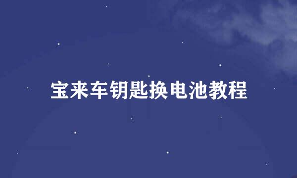 宝来车钥匙换电池教程