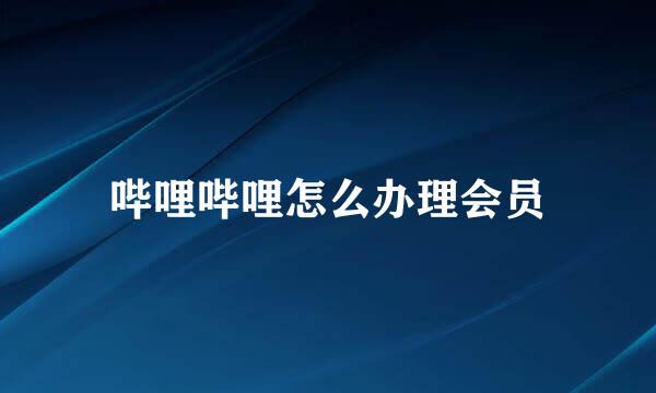 哔哩哔哩怎么办理会员
