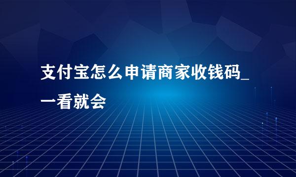 支付宝怎么申请商家收钱码_一看就会