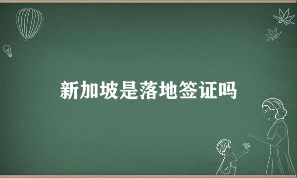新加坡是落地签证吗