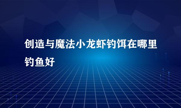 创造与魔法小龙虾钓饵在哪里钓鱼好