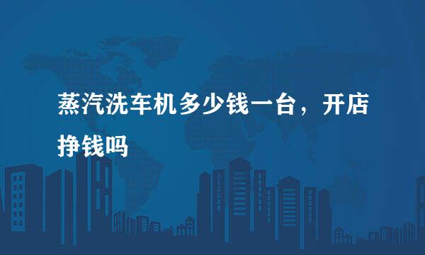 蒸汽洗车机多少钱一台，开店挣钱吗