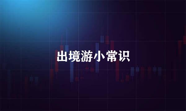 出境游小常识