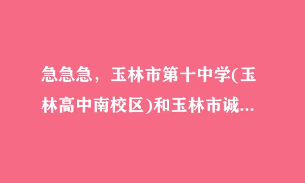 急急急，玉林市第十中学(玉林高中南校区)和玉林市诚信中学哪个好？一本率分别是多少