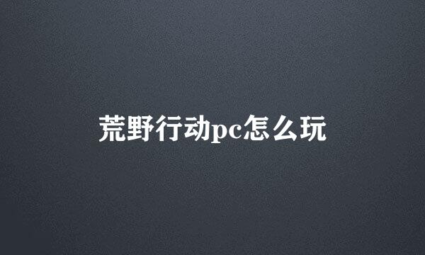 荒野行动pc怎么玩