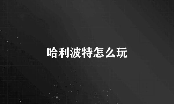哈利波特怎么玩