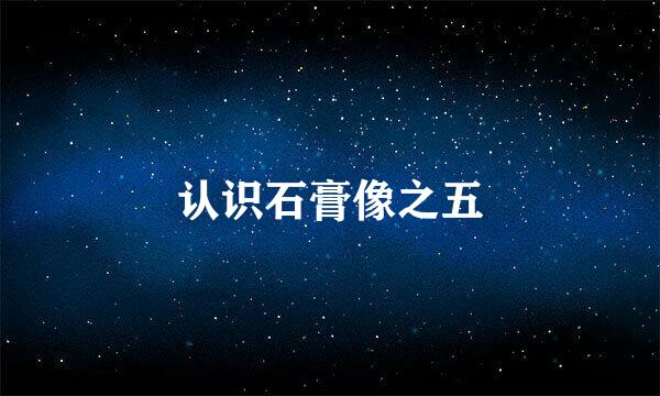 认识石膏像之五
