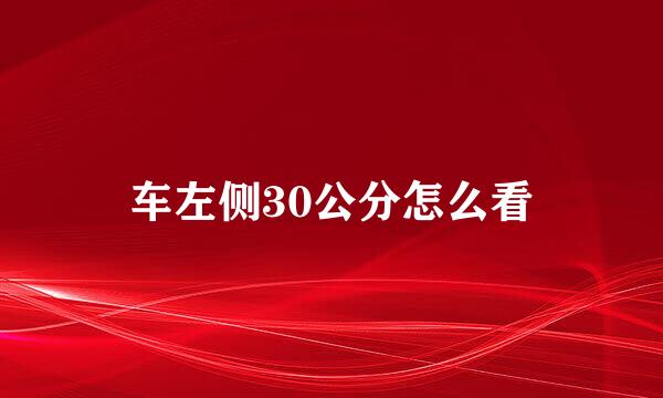 车左侧30公分怎么看
