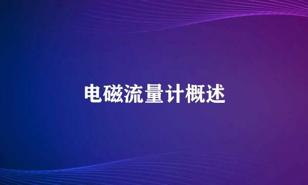 电磁流量计概述