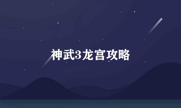 神武3龙宫攻略