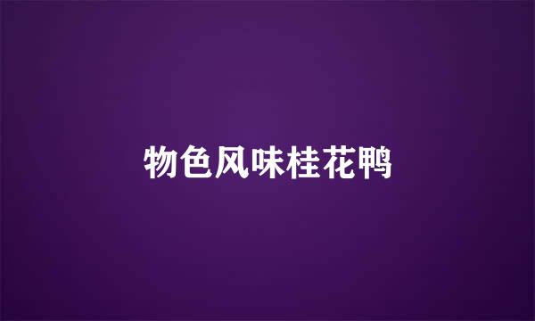 物色风味桂花鸭