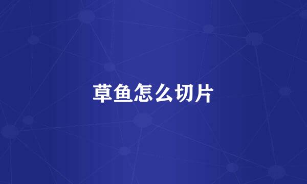 草鱼怎么切片