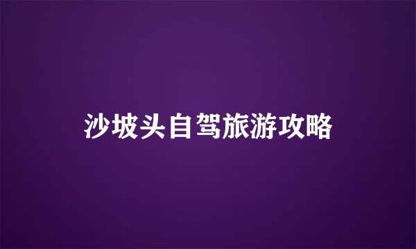沙坡头自驾旅游攻略