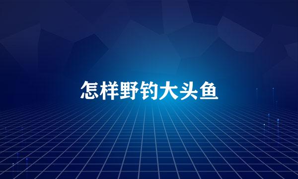 怎样野钓大头鱼
