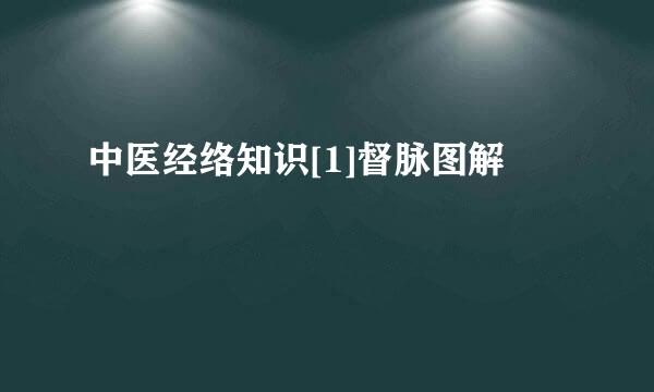 中医经络知识[1]督脉图解