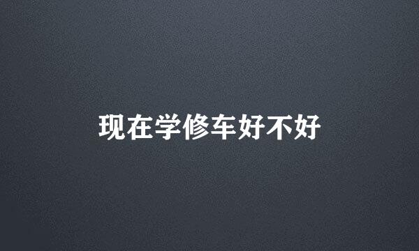 现在学修车好不好