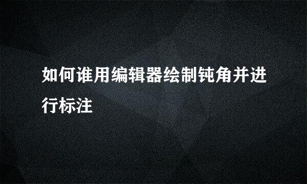 如何谁用编辑器绘制钝角并进行标注