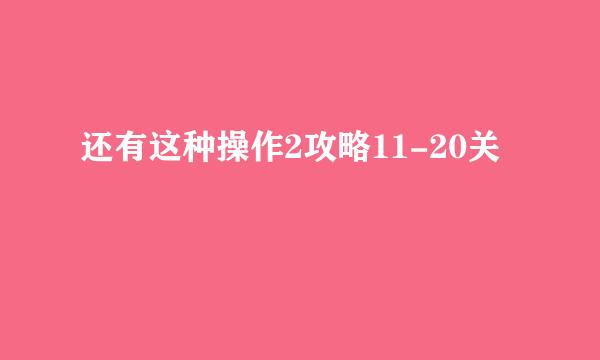还有这种操作2攻略11-20关