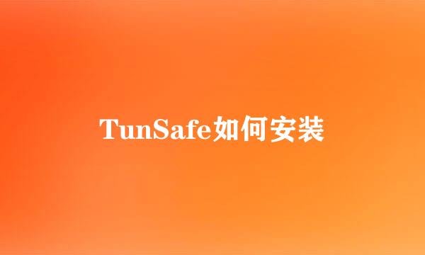 TunSafe如何安装
