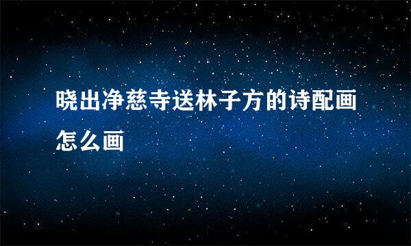 晓出净慈寺送林子方的诗配画怎么画
