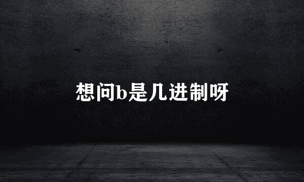想问b是几进制呀