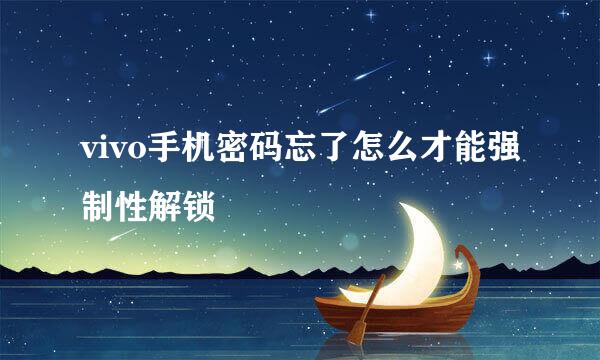 vivo手机密码忘了怎么才能强制性解锁