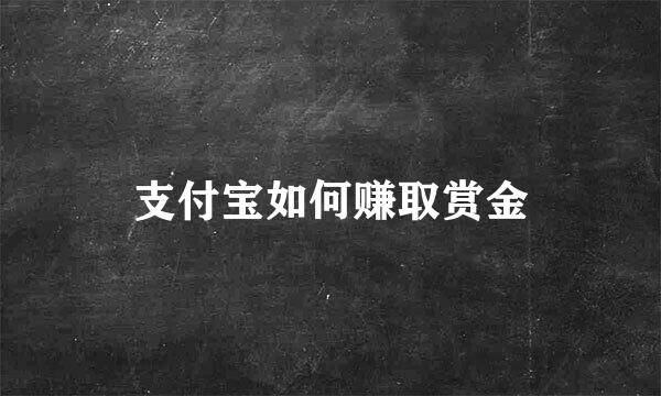 支付宝如何赚取赏金