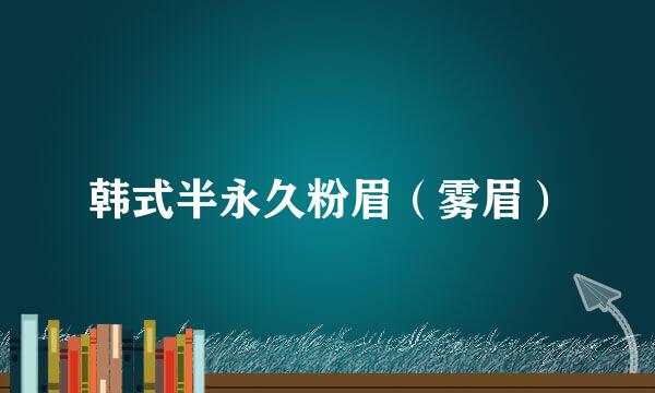 韩式半永久粉眉（雾眉）