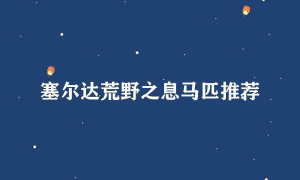 塞尔达荒野之息马匹推荐